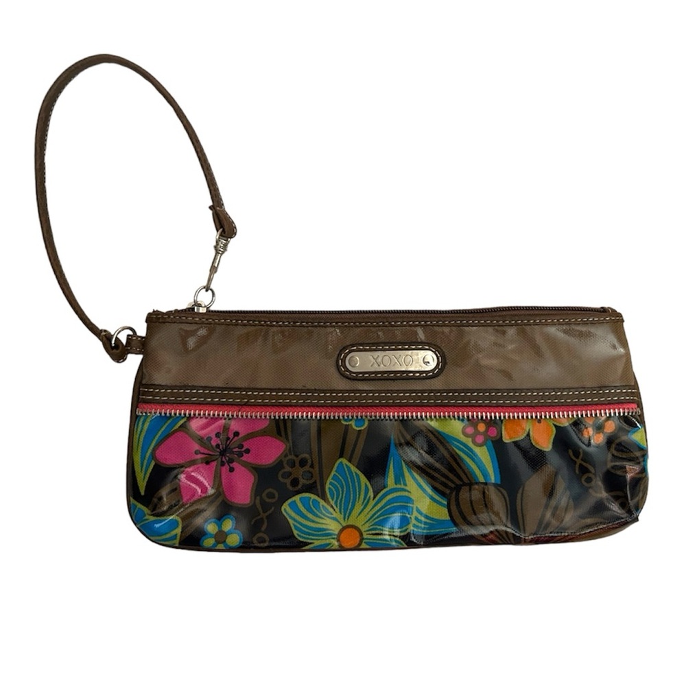 Xoxo brand tropical floral hibiscus clutch bag wristlet